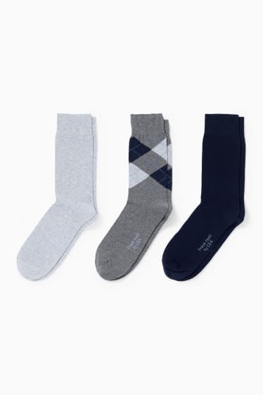 Heren - Set van 3 paar - sokken - aloë vera - grijs