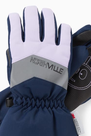 Enfants filles - Gants de ski - violet clair