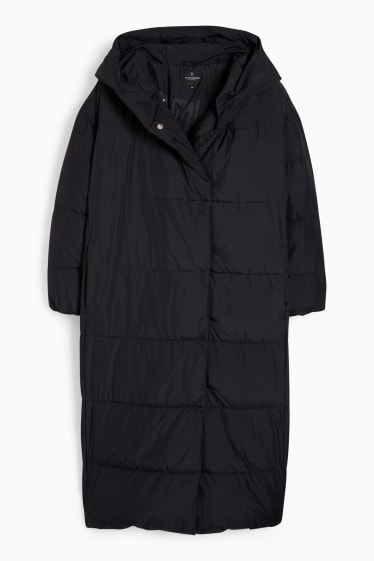 Jóvenes - CLOCKHOUSE - abrigo acolchado con capucha - negro