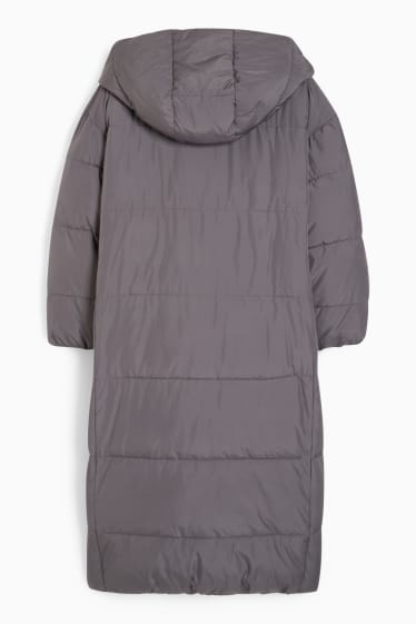 Jóvenes - CLOCKHOUSE - abrigo acolchado con capucha - gris oscuro