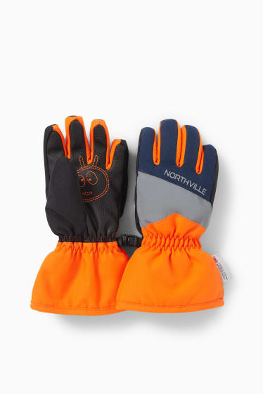 Kinder Jungen - Ski-Handschuhe - orange