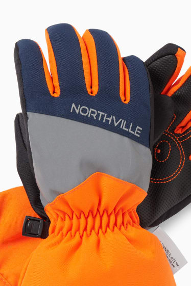 Kinder Jungen - Ski-Handschuhe - orange
