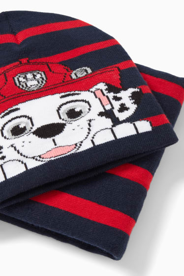 Kinder Jungen - PAW Patrol - Set - Mütze und Loop Schal - 2 teilig - dunkelblau