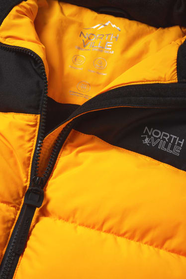 Enfants garçons - Veste de ski à capuche - déperlante - noir