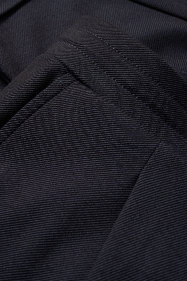 Damen - Stoffhose - Mid Waist - Tapered Fit - dunkelblau
