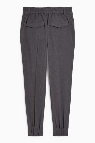 Damen - Stoffhose - High Waist - dunkelgrau
