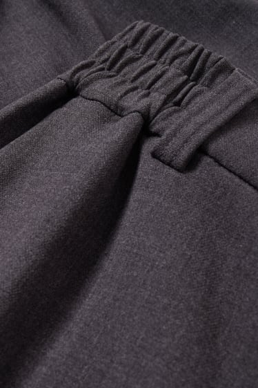 Women - Cloth trousers - high waist - dark gray