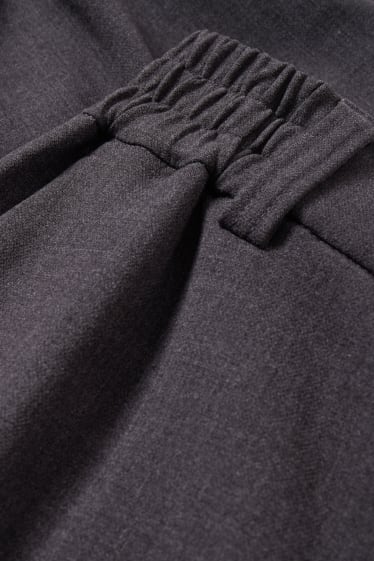 Damen - Stoffhose - High Waist - dunkelgrau