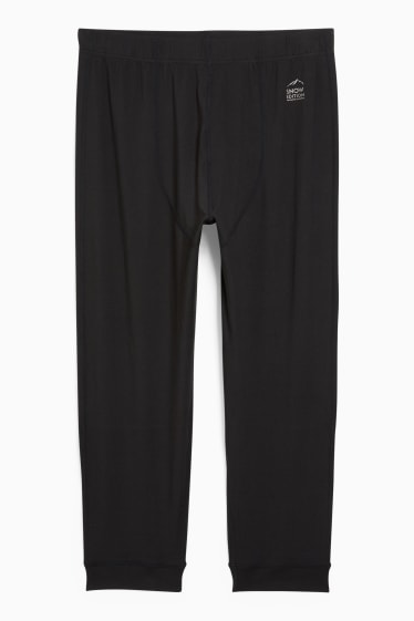 Men - 3/4-length thermal long pants - black