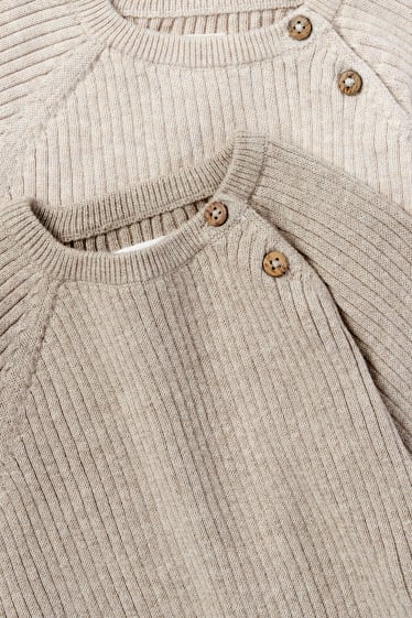 Bébés garçons - Lot de 2 - pullovers bébé - marron clair