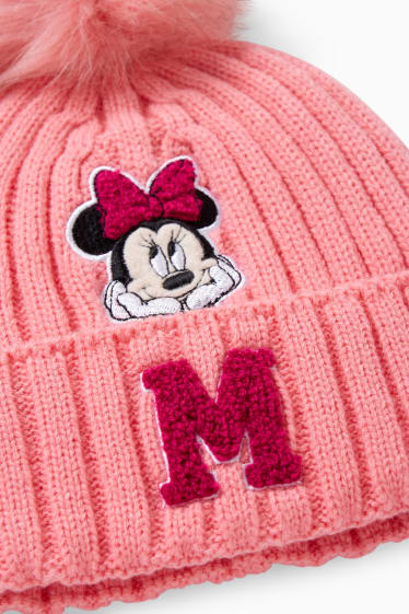 Kinder - Minnie Maus - Strick-Mütze - pink
