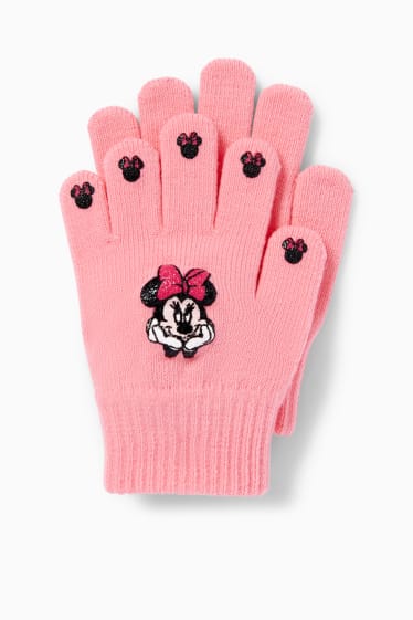 Kinderen: meisjes - Minnie Mouse - handschoenen - fuchsiarood