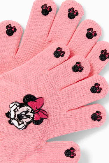 Kinderen: meisjes - Minnie Mouse - handschoenen - fuchsiarood