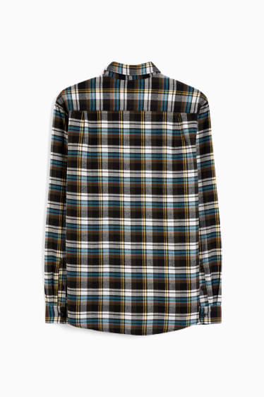 Home - Camisa de franel·la - regular fit - Kent - de quadres - verd