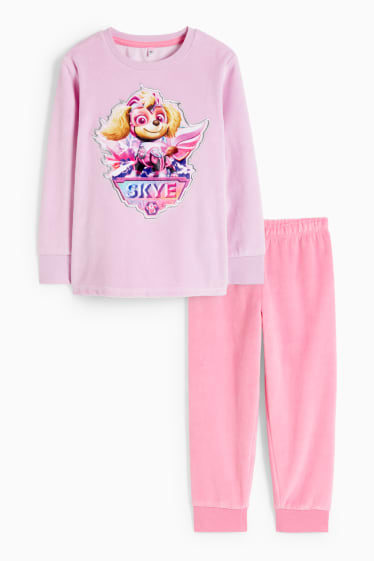 Dětské - Tlapková patrola - zimní pyžamo - 2dílné - růžová