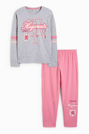 Kinderen - Harry Potter - pyjama - 2-delig - grijs / roze
