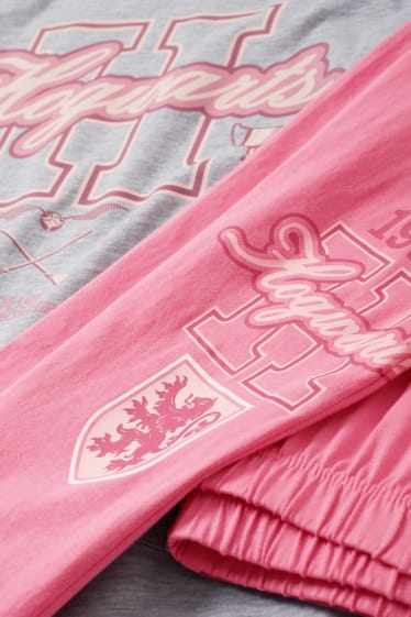 Bambine - Harry Potter - pigiama - 2 pezzi - grigio / rosa