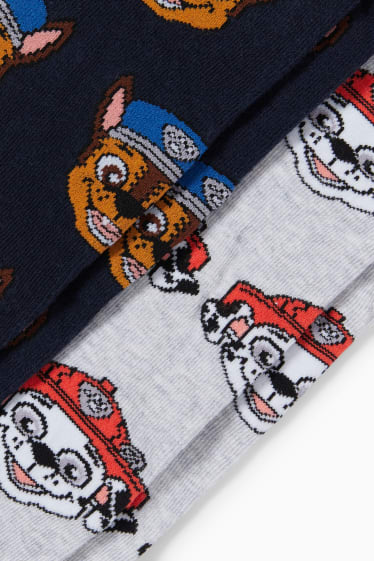 Enfants garçons - Lot de 2 - Pat’ Patrouille - collants - bleu / gris