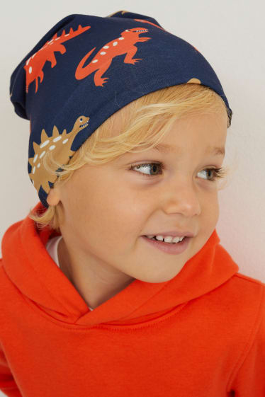 Enfants garçons - Dinosaure - bonnet - bleu foncé