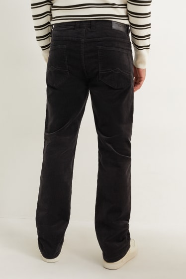 Home - Pantalons de pana - regular fit - negre