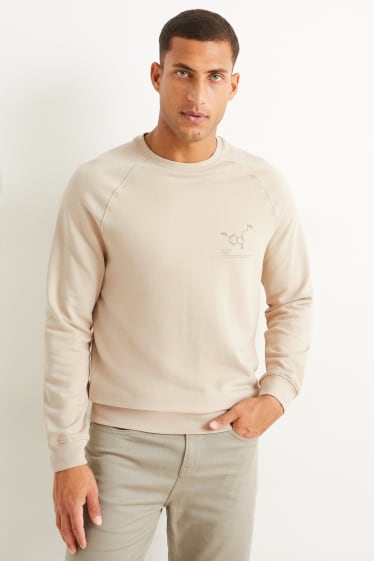 Herren - Sweatshirt - cremeweiß