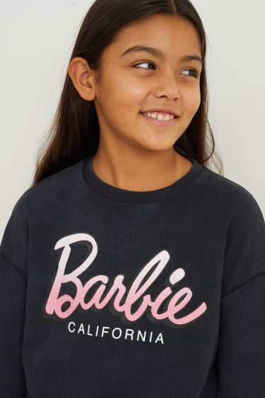Copii - Barbie - bluză de molton - negru