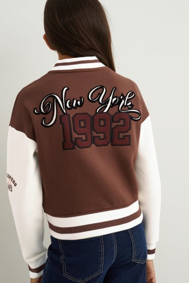 Children - Varsity jacket - dark brown