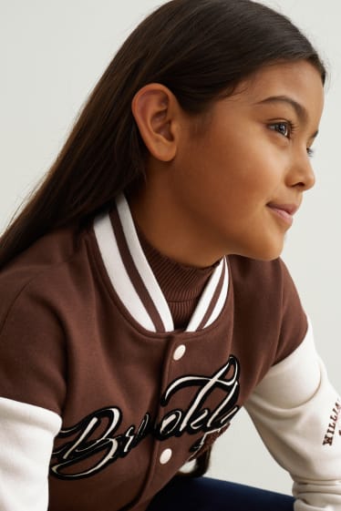 Children - Varsity jacket - dark brown