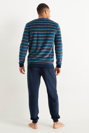 Herren - Winterpyjama - dunkelblau