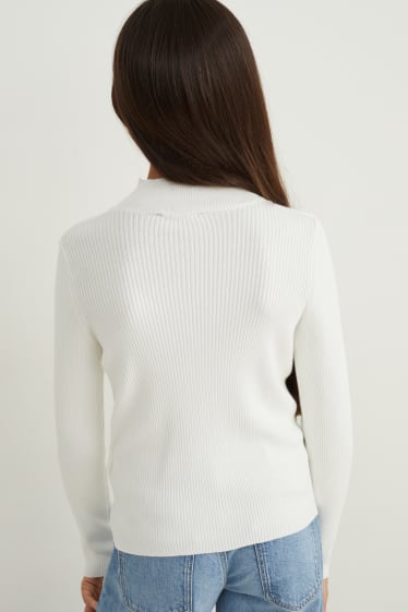 Kinder Mädchen - Pullover - schneeweiss