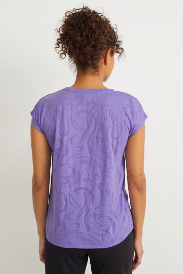 Kobiety - T-shirt funkcyjny - ze wzorem - fioletowy