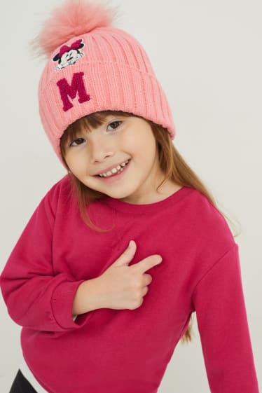 Niños - Minnie Mouse - gorro de punto - fucsia