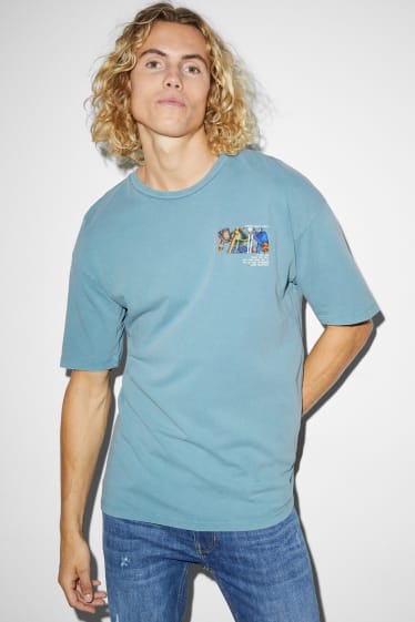 Men - T-shirt - dark turquoise