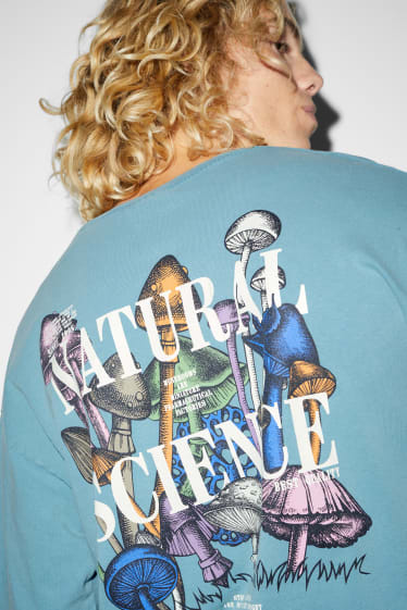 Men - T-shirt - dark turquoise