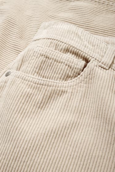 Donna - CLOCKHOUSE - pantaloni di velluto a coste - vita alta - gamba larga - beige