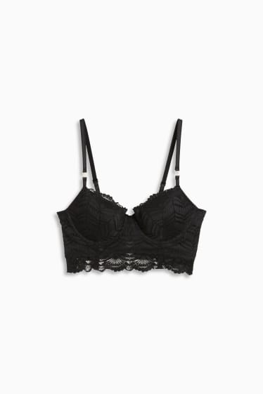 Women - Underwire bra - DEMI - padded - black