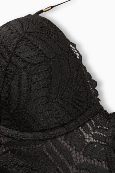 Women - Underwire bra - DEMI - padded - black