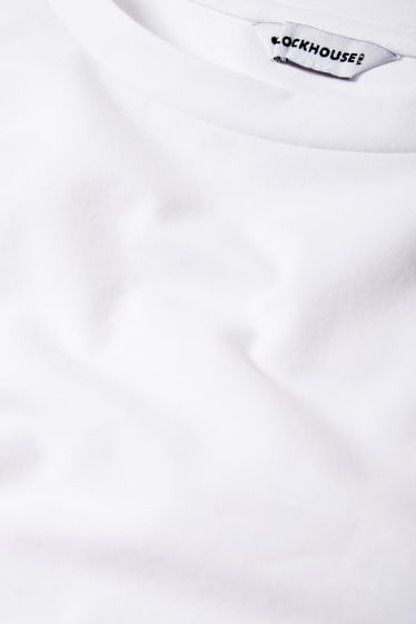 Damen - Crop Langarmshirt - weiss