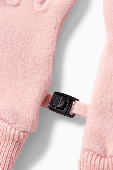 Enfants filles - Gants en polaire - rose