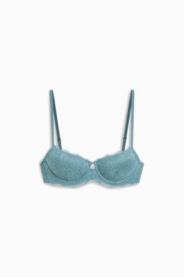 Dames - BH met beugels - DEMI - voorgevormd - turquoise