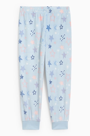 Bambine - Pigiama invernale - 2 pezzi - fantasia - azzurro