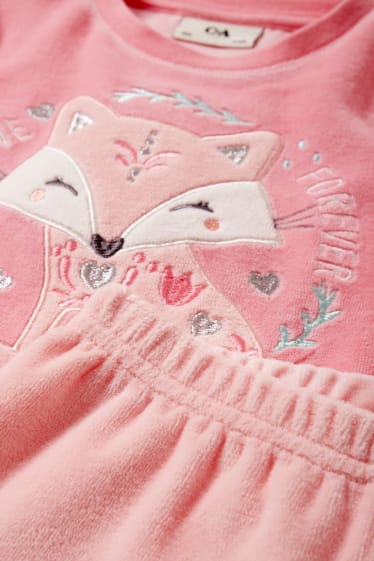 Kinder Mädchen - Winterpyjama - 2 teilig - rosa