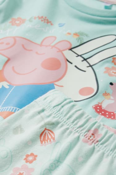 Bambine - Peppa Pig - pigiama - 2 pezzi - verde menta