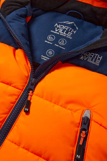 Enfants garçons - Veste de ski à capuche - bleu foncé