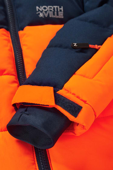 Enfants garçons - Veste de ski à capuche - bleu foncé