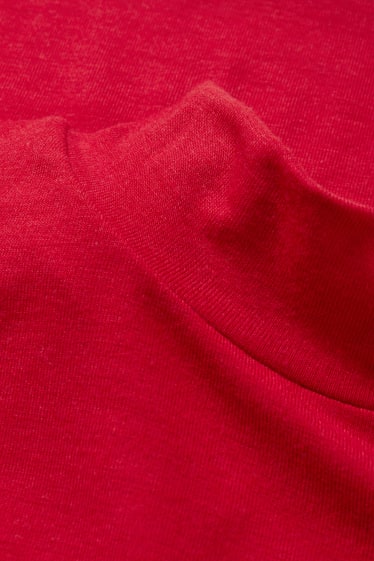 Femmes - Haut à col roulé - rouge foncé