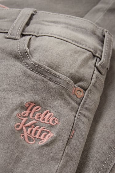 Kinder - Hello Kitty - Skinny Jeans - Thermojeans - jeansgrau