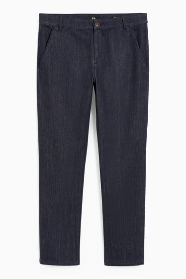 Hommes - Jean chino - tapered fit - bleu foncé