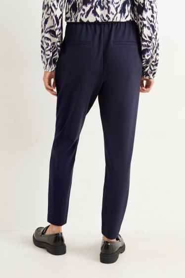 Dames - Broek van jersey - donkerblauw