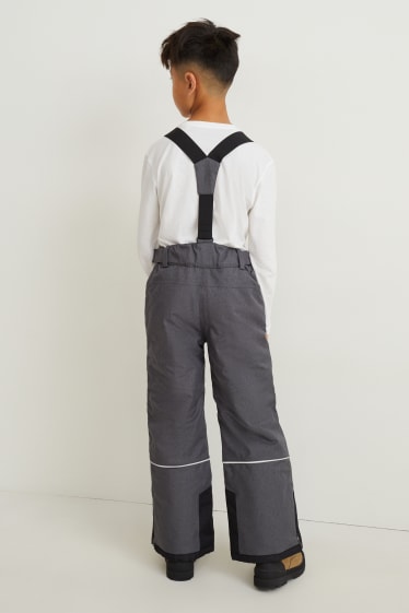 Kinder Jungen - Skihose - wasserdicht - dunkelgrau